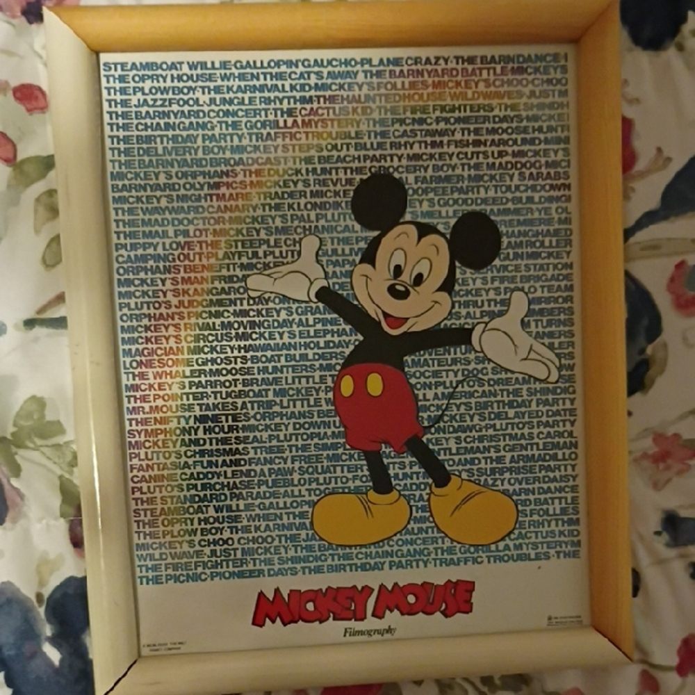 Disney Multicolor Text Art Print